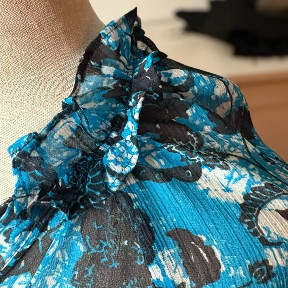 NWT Anthropologie By Anthropologie Sheer Printed Peasant SIZE SMALL - Picture 10 of 10